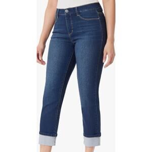 Angels Forever Young Women's Forever Deep Roll Cuff Ankle High-Rise Jeans 10